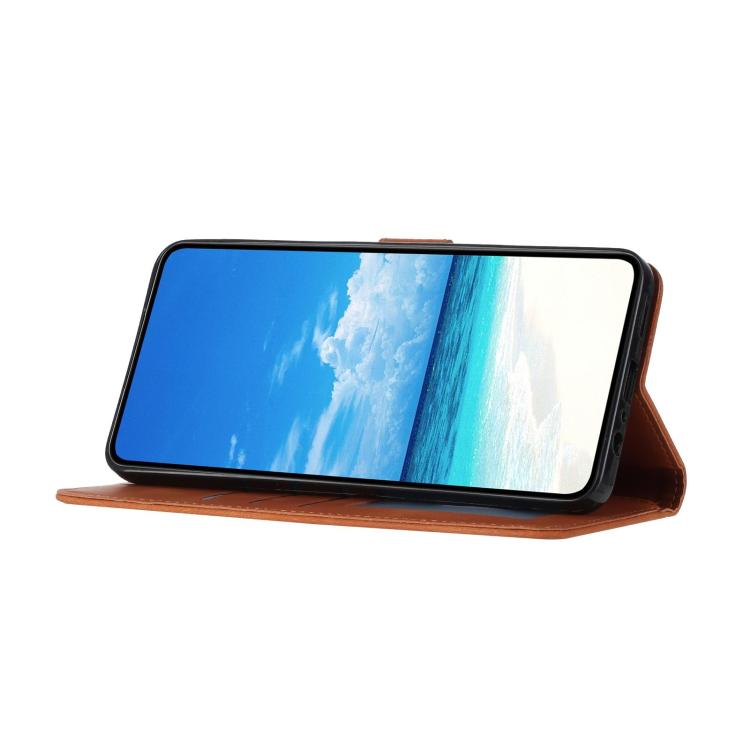 Funda de piel con estampado de rosas en relieve para Samsung Galaxy A51 (marrón)