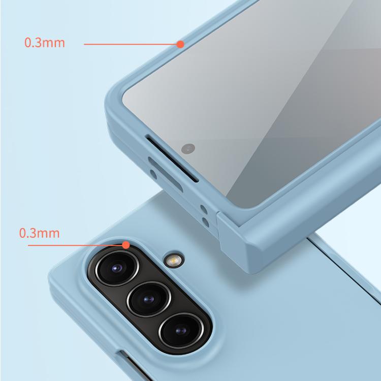 Funda de PC 3 en 1 con tacto suave para Samsung Galaxy Z Fold7 5G (morado Sakura)