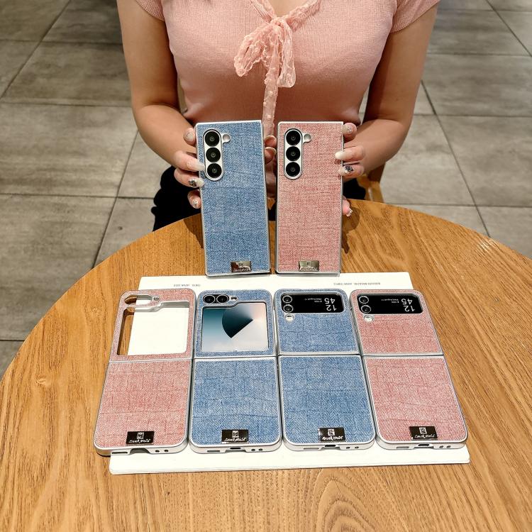 Funda de poliuretano y policarbonato con marco plateado para Samsung Galaxy Z Fold4 5G (rosa)
