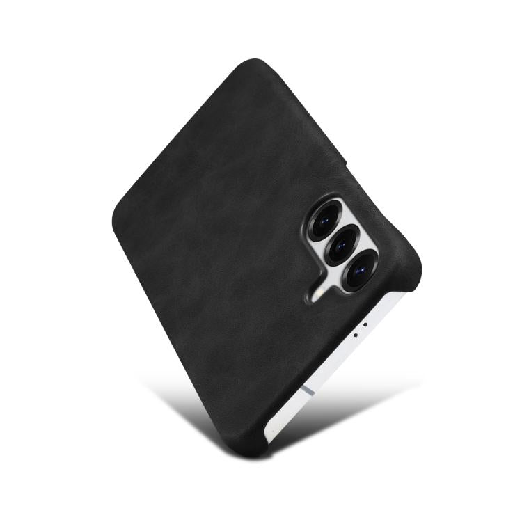 Funda MagSafe con textura retro para Samsung Galaxy S25+ 5G (negra)