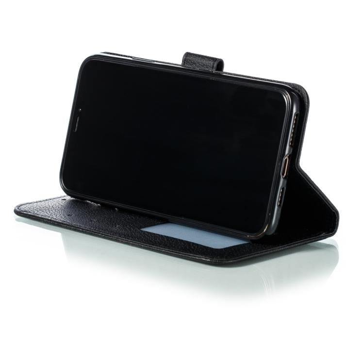 Funda de cuero con textura de lichi y estampado de plumas para Xiaomi Poco F7 Ultra / Redmi K80 Pro (negro)