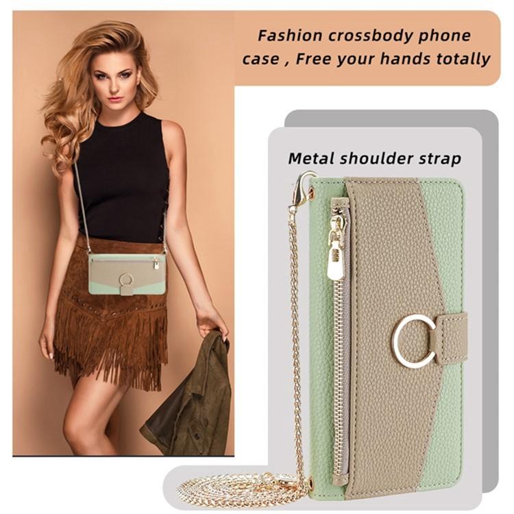 Funda de cuero con textura de lichi cruzada para Samsung Galaxy S25+ 5G (verde)