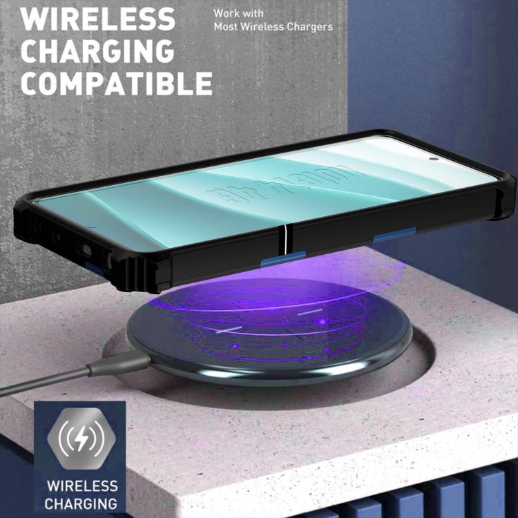 Funda MagSafe para Redmi Note 14 4G de 163,25 mm con soporte metálico y eje a prueba de golpes (azul)