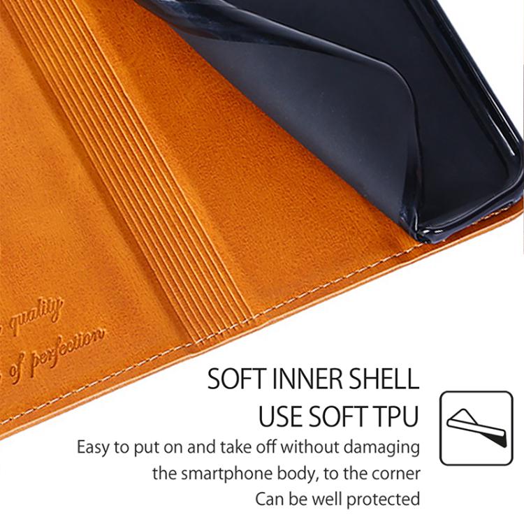 Funda magnética de cuero con textura de vaca para Samsung Galaxy S25 5G (marrón claro)