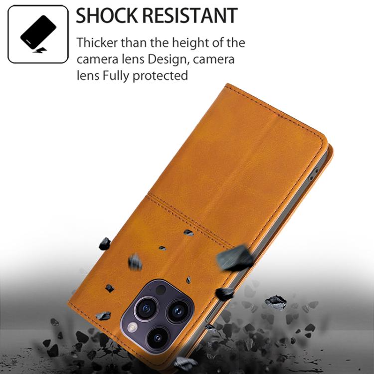 Funda magnética de cuero con textura de vaca para Samsung Galaxy S25 Ultra 5G (marrón claro)