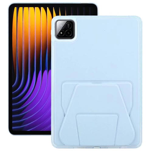 Funda plegable con soporte magnético y parte trasera de cuero acrílico para Xiaomi Pad 7/7 Pro (azul cielo)