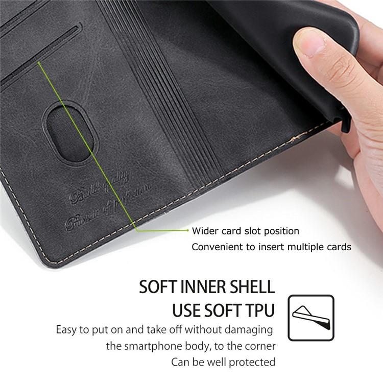 Funda de cuero con hebilla lateral en color de contraste para Samsung Galaxy S25+ 5G (negro y gris)