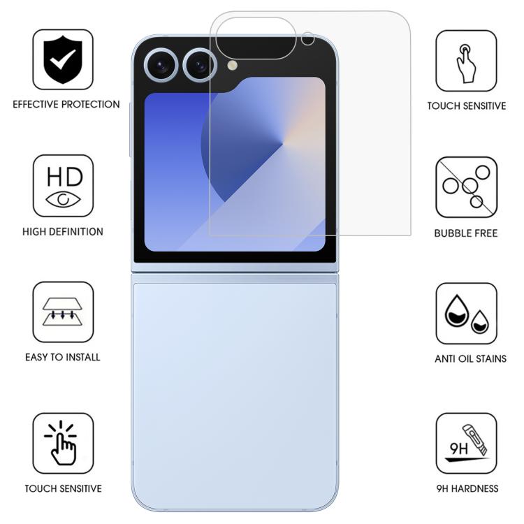 Protector de pantalla de aluminio transparente para Samsung Galaxy Z Flip7 5G