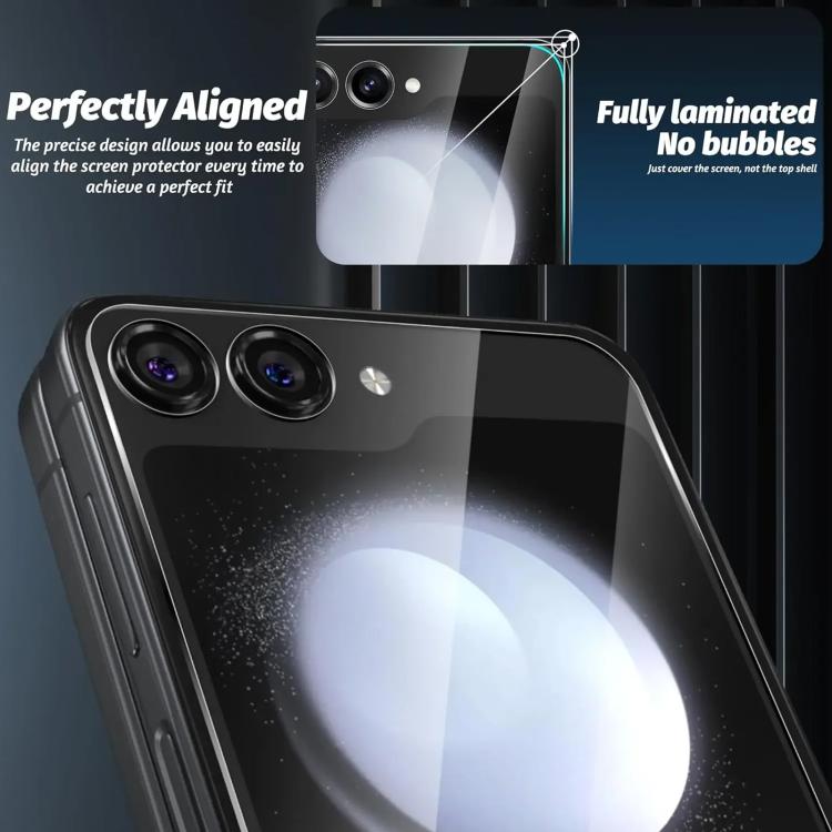 Protector de pantalla de aluminio transparente para Samsung Galaxy Z Flip7 5G