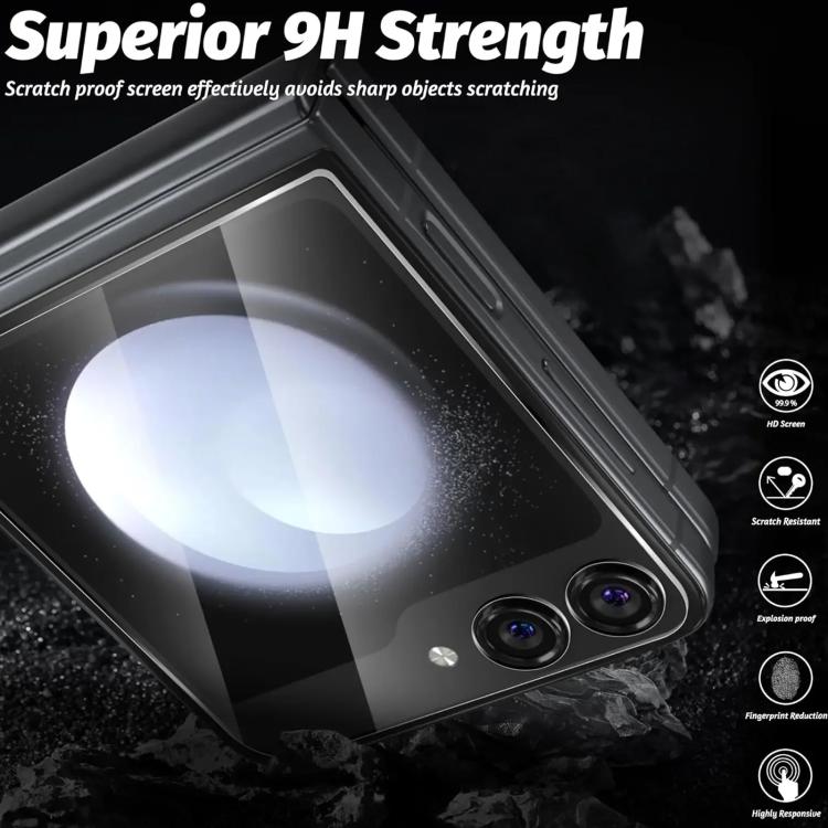 Protector de pantalla de aluminio transparente para Samsung Galaxy Z Flip7 5G