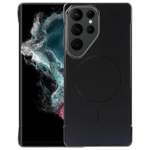 Funda de PC MagSafe antirreflejos, esmerilada, sin marco y galvanizada para Samsung Galaxy S22 Ultra 5G (negra)