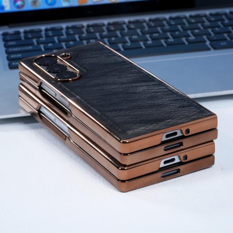Funda de fibra de bambú y franela con película templada para Samsung Galaxy Z Fold6 5G (blanca)