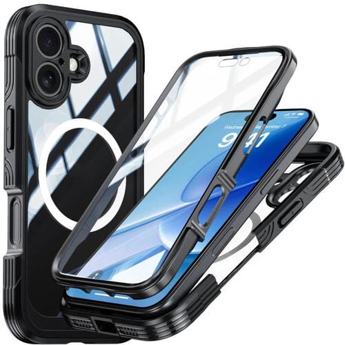 Funda resistente magnética MagSafe para iPhone 17 Life, resistente al agua (negra)