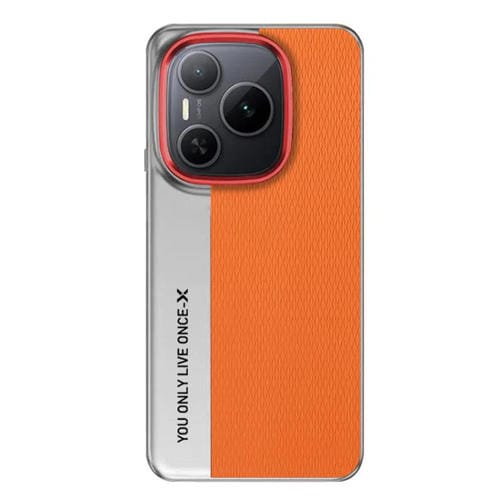 Funda de cuero para PC con diseño de cámara y textura de diamante para Honor Power (naranja)