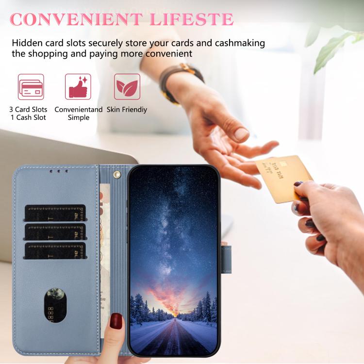 Funda de cuero con lazo metálico y correa para la mano para Xiaomi 13T/13T Pro (morado)