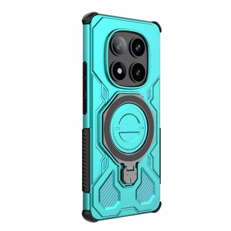Funda magnética de TPU y PC MagSafe de color sólido para Redmi Note 14 Pro 5G J-20 (azul lago)