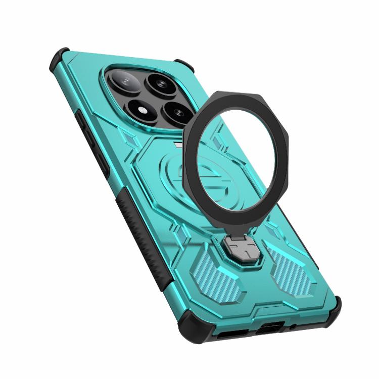 Funda magnética de TPU y PC MagSafe de color sólido para Redmi Note 14 Pro 5G J-20 (azul lago)