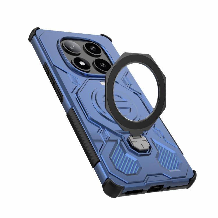Funda magnética de TPU y PC MagSafe de color sólido para Redmi Note 14 Pro 5G J-20 (azul)