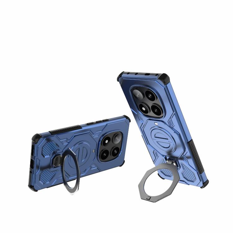 Funda magnética de TPU y PC MagSafe de color sólido para Redmi Note 14 Pro 5G J-20 (azul)