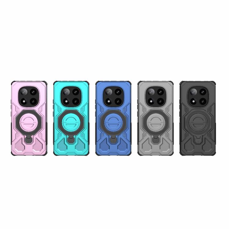 Funda magnética de TPU y PC MagSafe de color sólido para Redmi Note 14 Pro 5G J-20 (azul)
