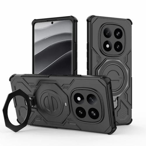 Funda magnética de TPU y PC MagSafe de color sólido para Redmi Note 14 Pro+ 5G Global J-20 (negro)