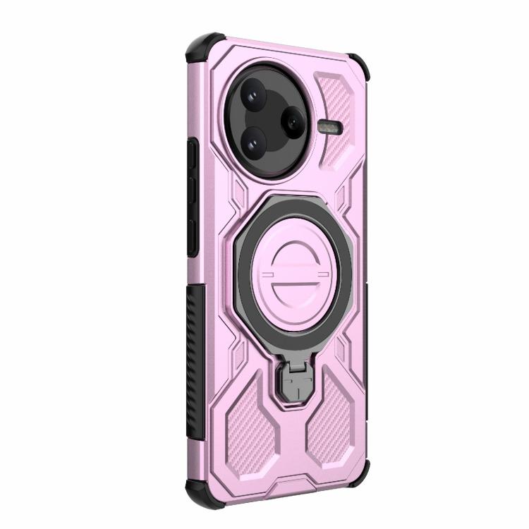 Funda magnética de TPU y PC MagSafe de color sólido para Redmi K80 J-20 (rosa)