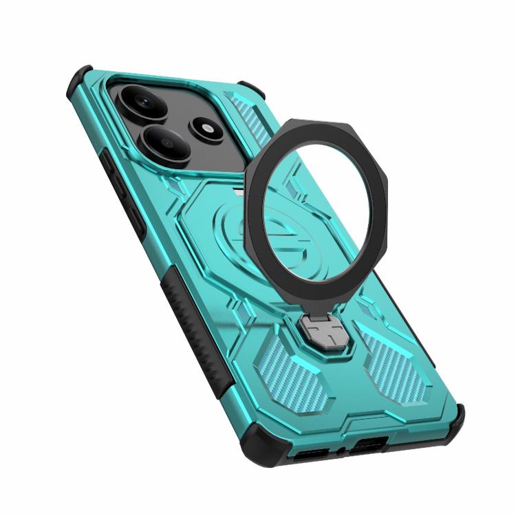 Funda magnética de TPU y PC MagSafe de color sólido para Redmi Note 14 5G J-20 (azul lago)
