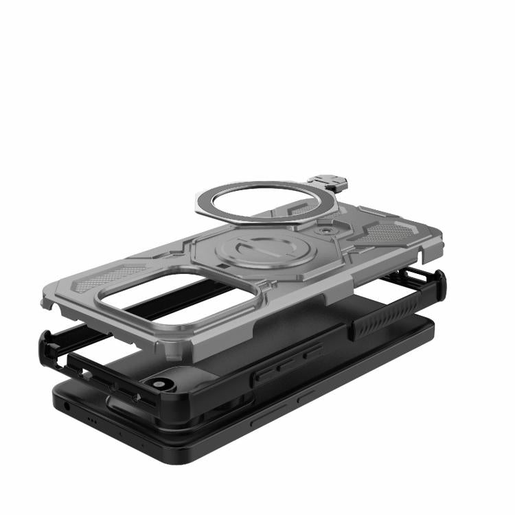 Funda magnética de TPU y PC MagSafe de color sólido para Redmi Note 14 5G J-20 (gris)
