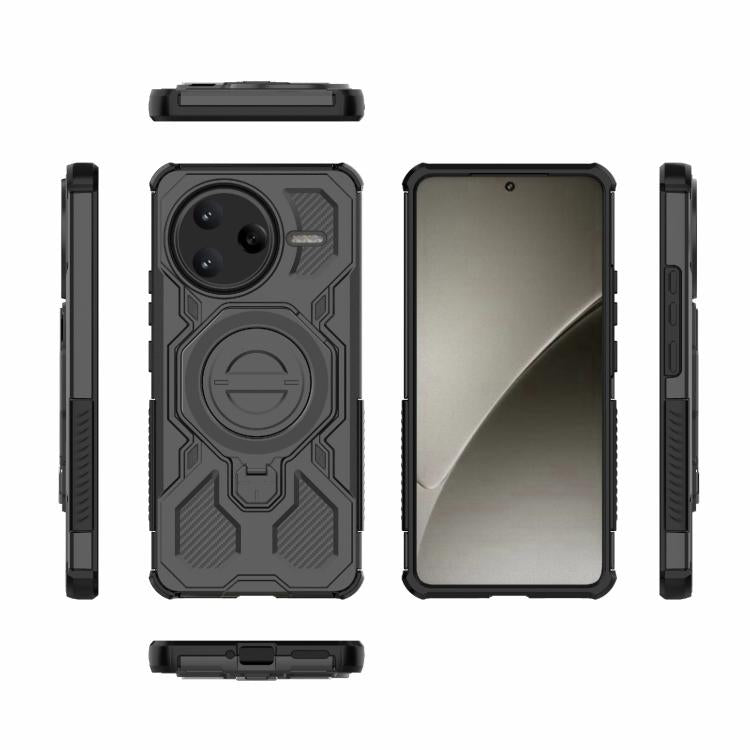 Funda magnética de TPU y PC MagSafe de color sólido para Redmi K80 Pro 5G J-20 (negro)