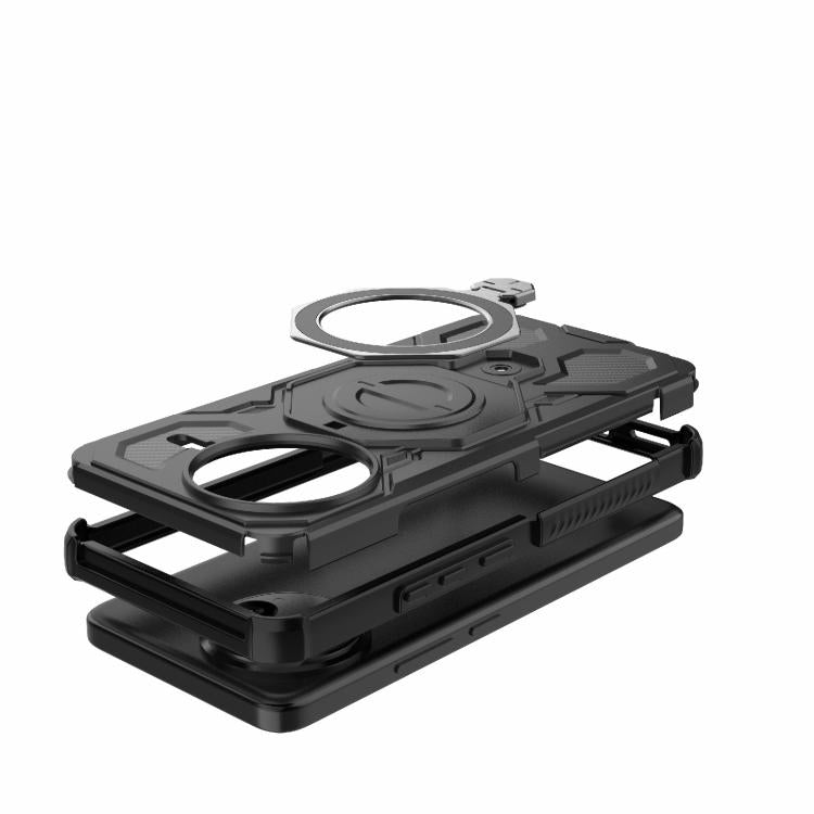 Funda magnética de TPU y PC MagSafe de color sólido para Redmi K80 Pro 5G J-20 (negro)