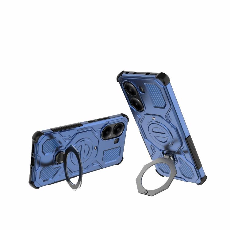 Funda magnética de TPU y PC MagSafe de color sólido para Redmi Turbo 4 5G J-20 (azul)