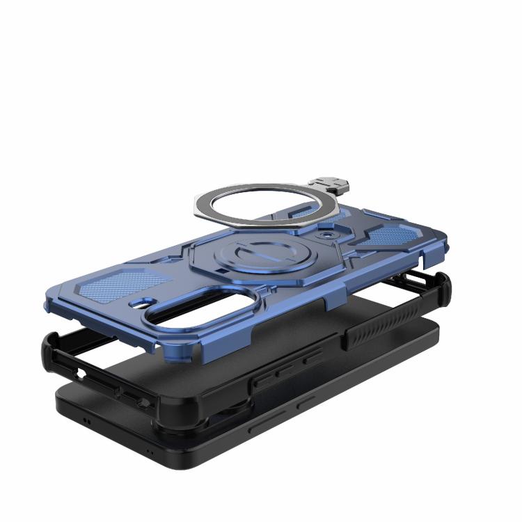 Funda magnética de TPU y PC MagSafe de color sólido para Redmi Turbo 4 5G J-20 (azul)