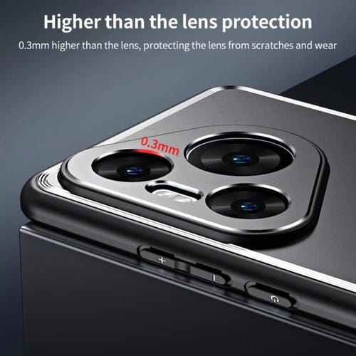 Funda de metal esmerilado para Huawei Pura 80 Pro+ 5G (plateada)