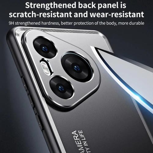 Funda de metal esmerilado para Huawei Pura 80 Ultra 5G (azul)