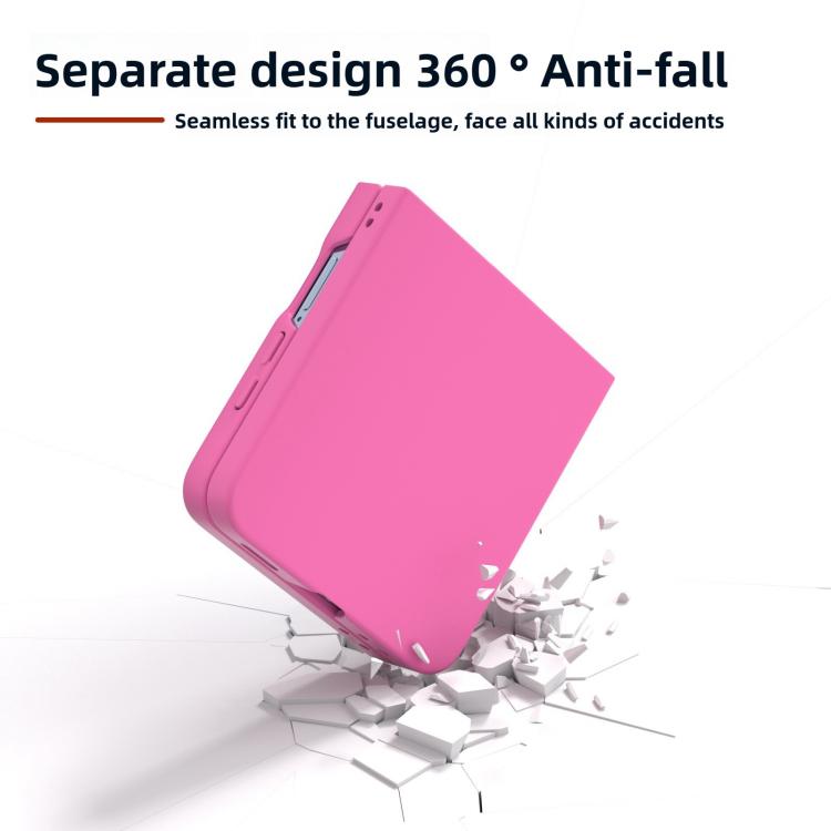 Funda de PC con pintura en aerosol Kalebol de color sólido para Samsung Galaxy Z Flip7 (blanca)