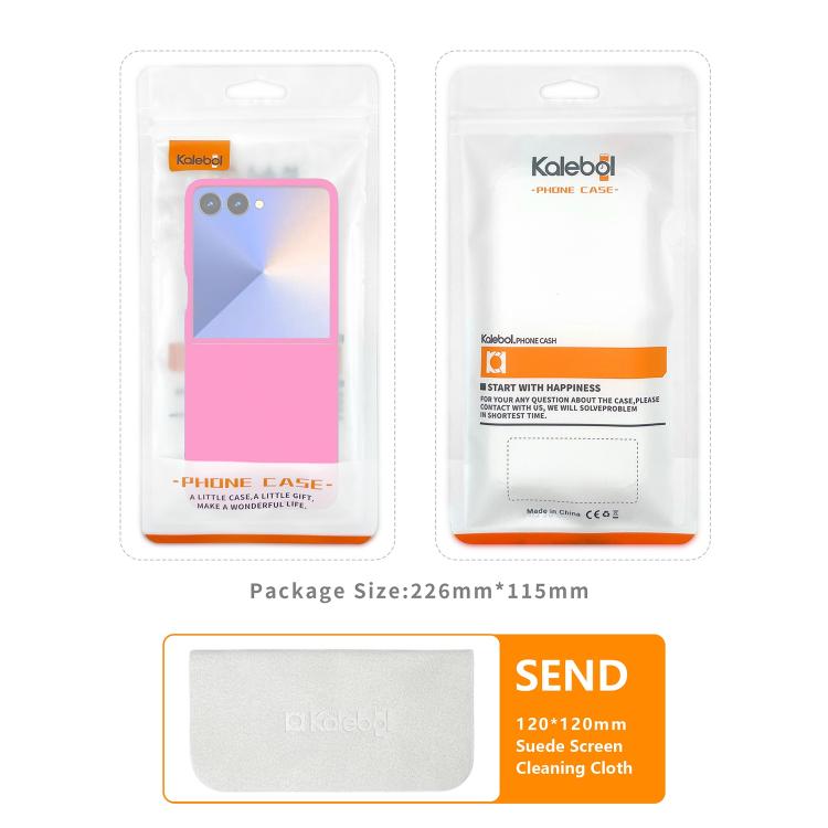 Funda de PC con pintura en aerosol Kalebol de color sólido para Samsung Galaxy Z Flip7 (morado)