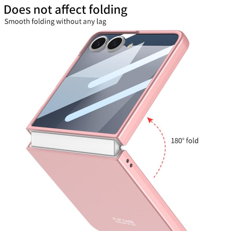 Funda ultrafina de cobertura total integrada GKK para Samsung Galaxy Z Flip7 5G (gris titanio)