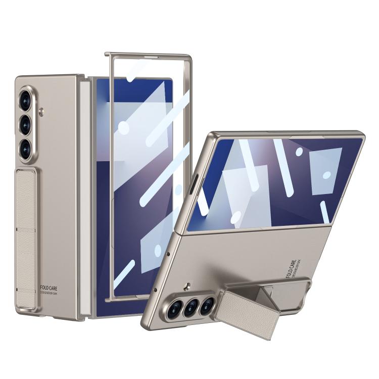 Funda ultrafina GKK con soporte para Samsung Galaxy Z Fold7 5G (gris titanio)