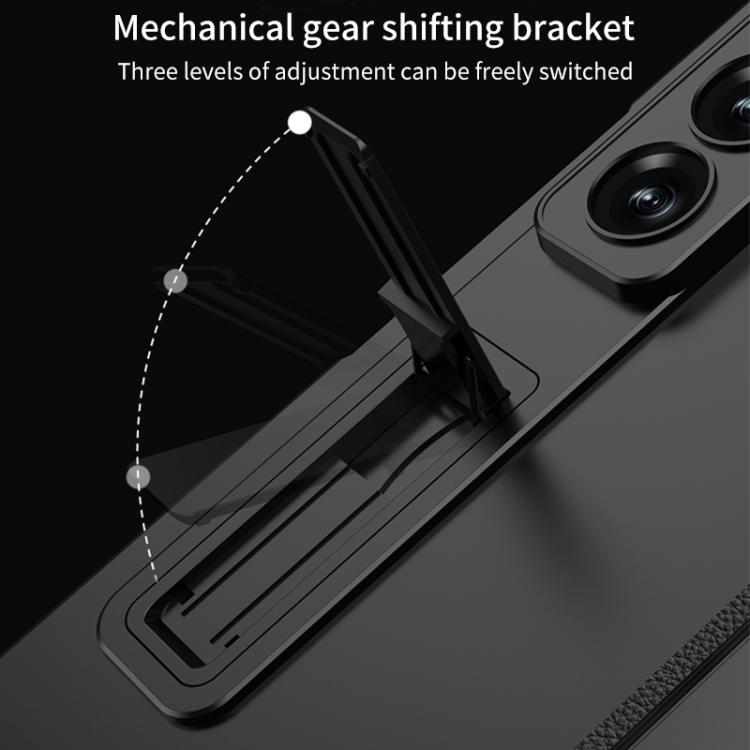 Funda plegable magnética con película HD integrada GKK para Samsung Galaxy Z Fold7 5G (gris titanio)
