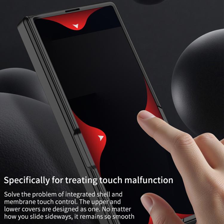 Funda plegable magnética con película de privacidad integrada GKK para Samsung Galaxy Z Fold7 5G (gris titanio)