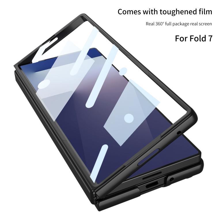 Funda protectora ultrafina de cobertura total integrada GKK para Samsung Galaxy Z Fold7 5G (plateada)
