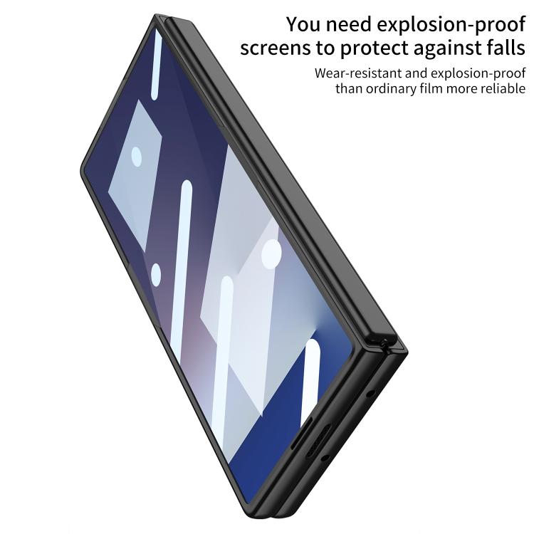 Funda protectora ultrafina de cobertura total integrada GKK para Samsung Galaxy Z Fold7 5G (plateada)