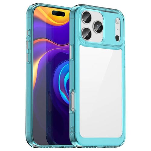 Funda de acrílico y TPU para iPhone 17 Pro Max (transparente, azul)