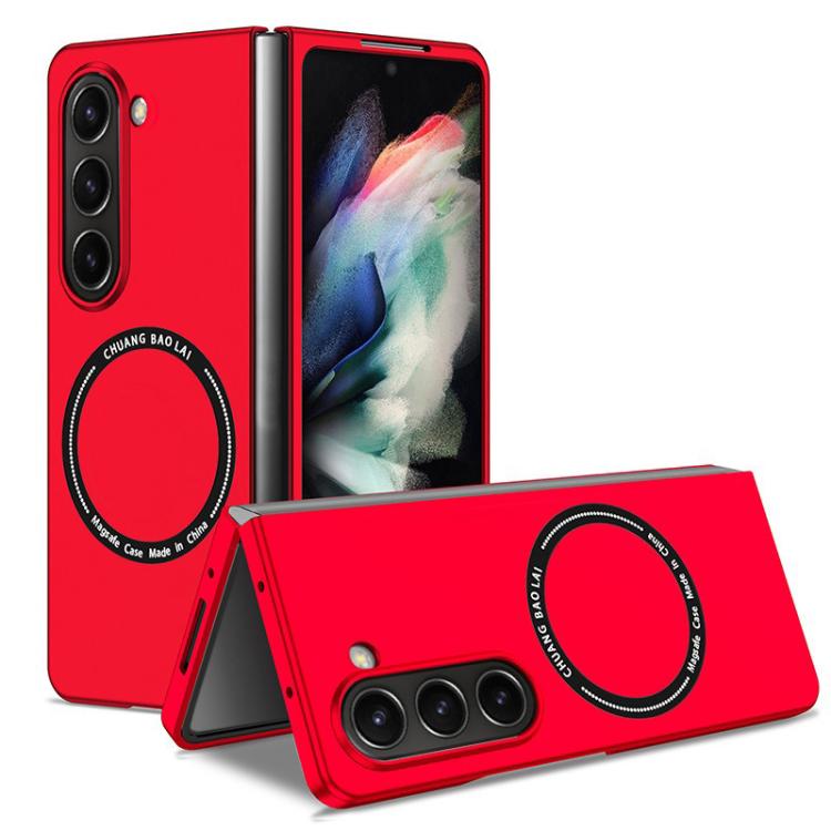 Funda de PC Kalebol MagSafe esmerilada a prueba de golpes para Samsung Galaxy Z Fold5 (roja)