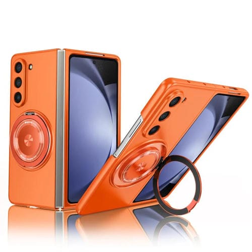 Funda para Samsung Galaxy Z Fold6 con soporte giratorio MagSafe Kalebol para PC (naranja)