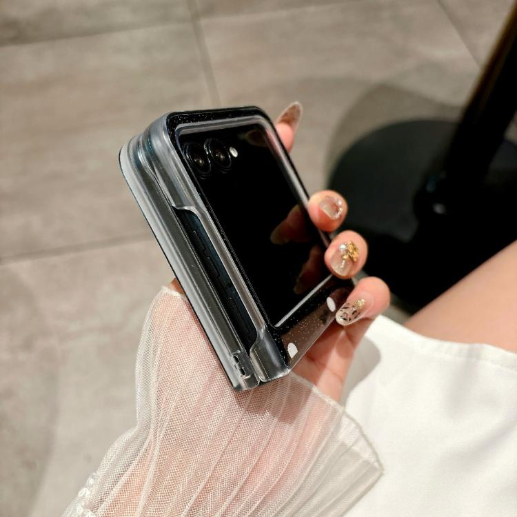 Funda para Motorola Razr 60/Razr 50 con diseño de puntos brillantes (blanca)