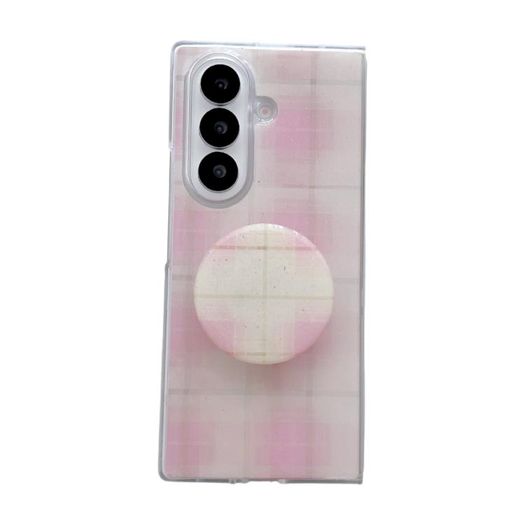Funda con soporte para Samsung Galaxy Z Fold7 5G, diseño de puntos con purpurina (rosa)