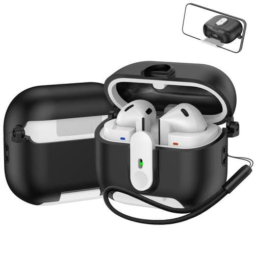 Estuche de una pieza con cordón para auriculares inalámbricos Samsung Galaxy Buds 3/Buds 3 Pro (negro y blanco)