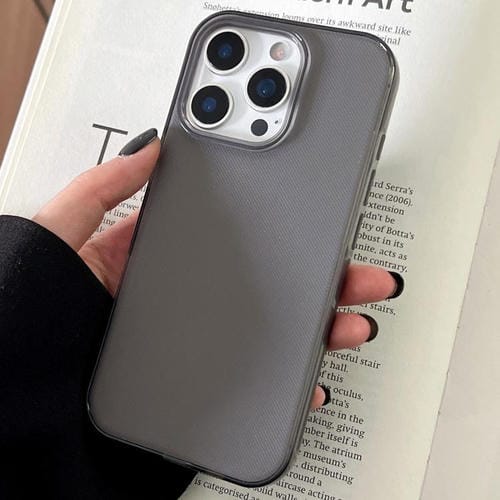 Funda de TPU transparente y cómoda para iPhone 12 Pro Max (negra)