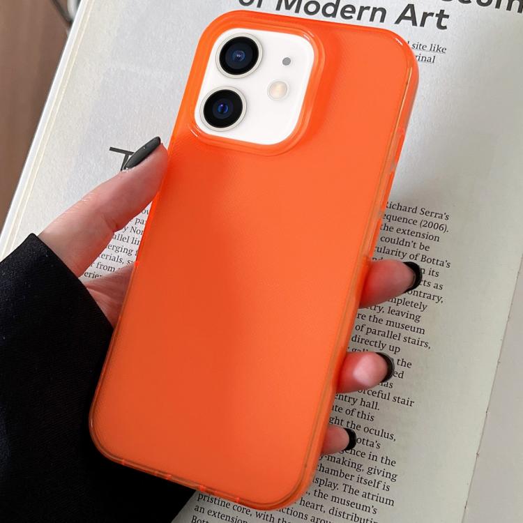 Funda de TPU transparente y cómoda para iPhone 11 (naranja)